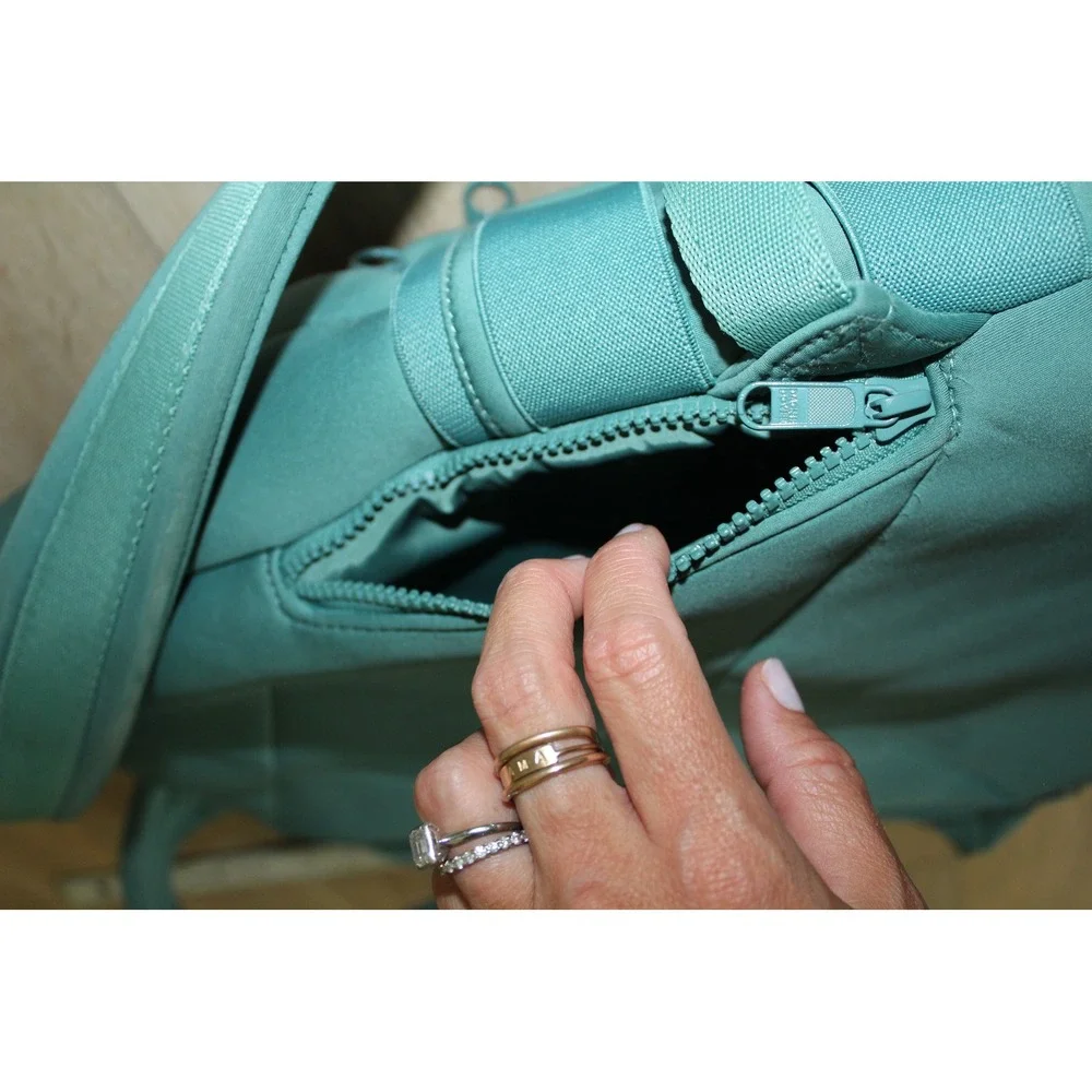 Dagne Dover Dakota Neoprene Backpack Teal Green Medium Travel Commuter Bag